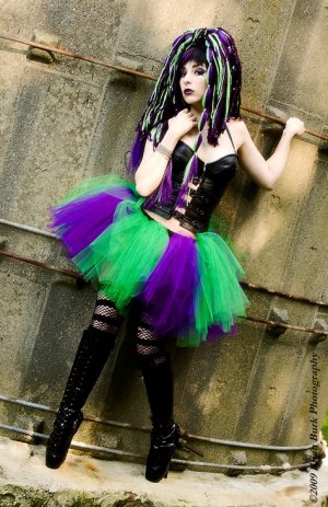 Extra Puffy Monster tutu Purple and Green Adult XXLarge PLUS