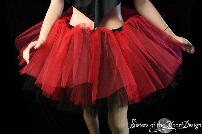 The Ring Master huge poofy red and black adult tutu XLarge Plus