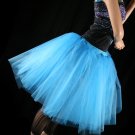 Turquoise Romance extra poofy knee length tutu skirt petticoat Adult Small