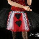 Queen Of Hearts red and black adult tutu Small