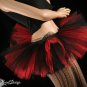 Peek a boo mico mini Black and red adult tutu Small