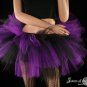 Two Tone Three tier tutu black and purple Adult Small