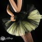 Peek a boo mini black and yellow tutu skirt Adult Medium