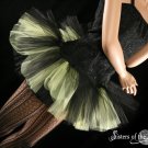 Peek a boo mini black and yellow tutu skirt Adult Large