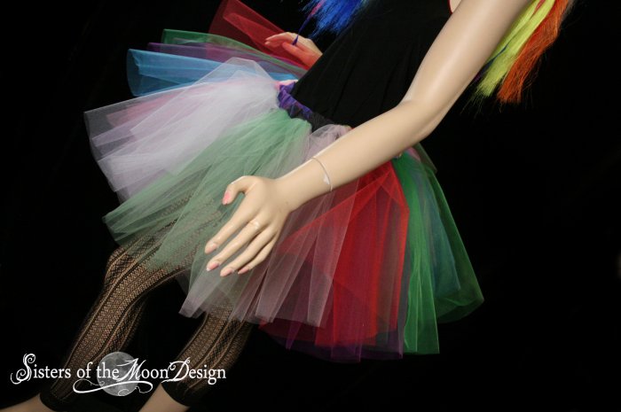 Lighter Random Rainbow Extra Poofy Tutu Skirt Adult Small 2269