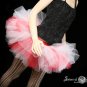 Peek a boo mini red and white tutu skirt Adult medium
