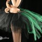 Bustle Toxic streamer black and green tutu skirt Adult Large
