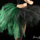 Bustle Toxic streamer black and green tutu skirt Adult Medium