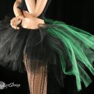 Bustle Toxic streamer black and green tutu skirt Adult Small