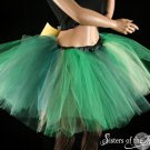 leprecon tutu extra puffy Green and gold adult Large
