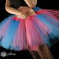 Bubble gum turquoise and pink Monster dance tutu Adult petticoat Medium