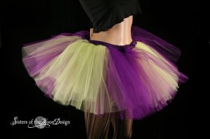 purple and yellow Monster dance tutu Adult petticoat Small