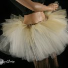 Layered two tone adult dance tutu Gold and ivory Small