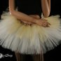 Layered two tone adult dance tutu Gold and ivory Small
