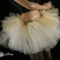 Layered two tone adult dance tutu Gold and ivory medium