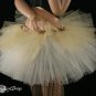 Layered two tone adult dance tutu Gold and ivory Large
