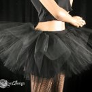 Midnight black extra poofy tutu skirt Adult With Underskirt petticoat XLarge
