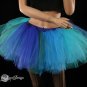 Mermaid blue, turquoise, teal and green Monster dance tutu Adult petticoat Small