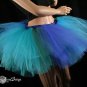 Mermaid blue, turquoise, teal and green Monster dance tutu Adult petticoat Medium