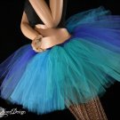 Mermaid blue, turquoise, teal and green Monster dance tutu Adult petticoat Medium