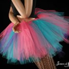 Cotton Candy Extra puffy pink, purple and turquoise adult petticoat Large