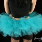 Mini teal Peek a boo mini tutu skirt Adult Medium