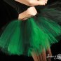 Black and green Layered two tone gothic adult dance tutu Medium