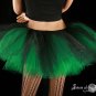 Black and green Layered two tone gothic adult dance tutu Small
