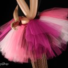 Medium Iced Rose tutu skirt Extra puffy pinks and black adult