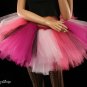 Medium Iced Rose tutu skirt Extra puffy pinks and black adult