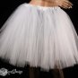 XLarge plus White Romance extra poofy knee length tutu skirt petticoat Adult