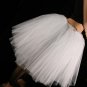 Large White Romance extra poofy knee length tutu skirt petticoat Adult