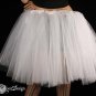 Large White Romance extra poofy knee length tutu skirt petticoat Adult