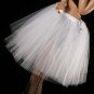Small White Romance extra poofy knee length tutu skirt petticoat Adult