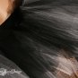 Small Peek a boo micro mini black and white tutu skirt adult