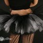 Small Peek a boo micro mini black and white tutu skirt adult