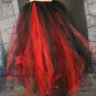 Small Streamer floor length tutu skirt formal red black adult