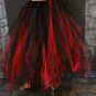 Medium floor length tutu skirt streamer formal red black adult