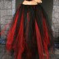 Large Streamer floor length tutu skirt formal red black adult