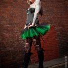 Peek a boo mini black and green tutu skirt Adult large