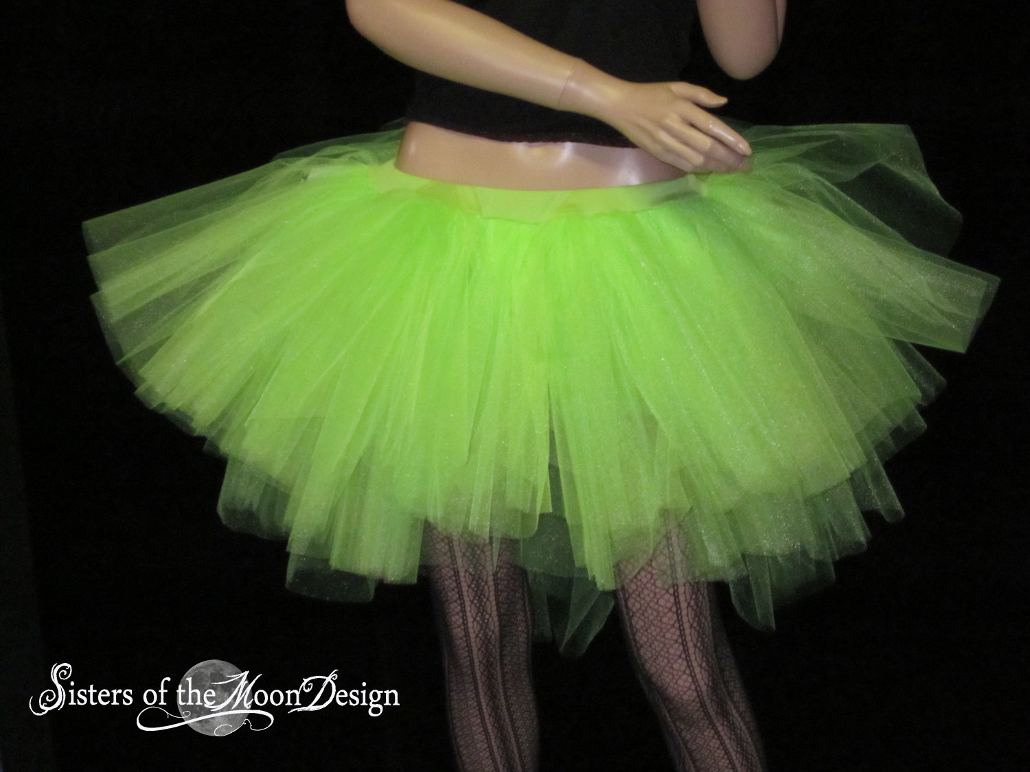 Small Toxic Neon Green Adult Tutu Skirt Ultra Ring Master Huge Poofy 7481