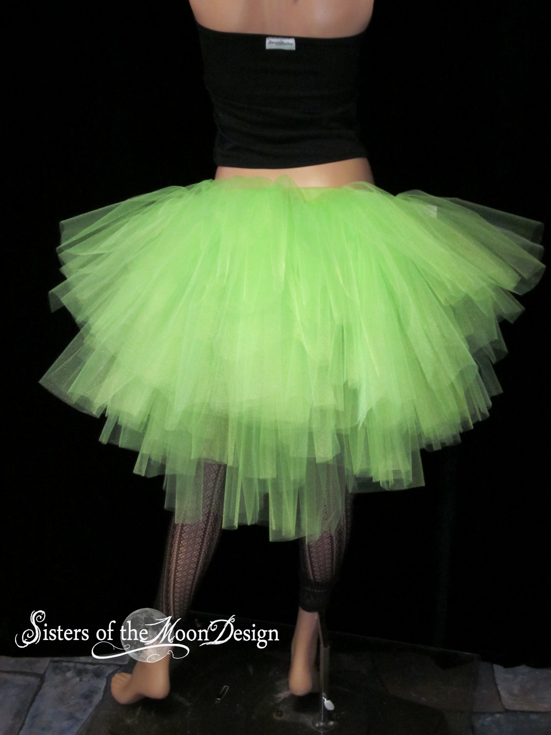 Medium toxic neon green adult tutu skirt Ultra Ring Master huge poofy