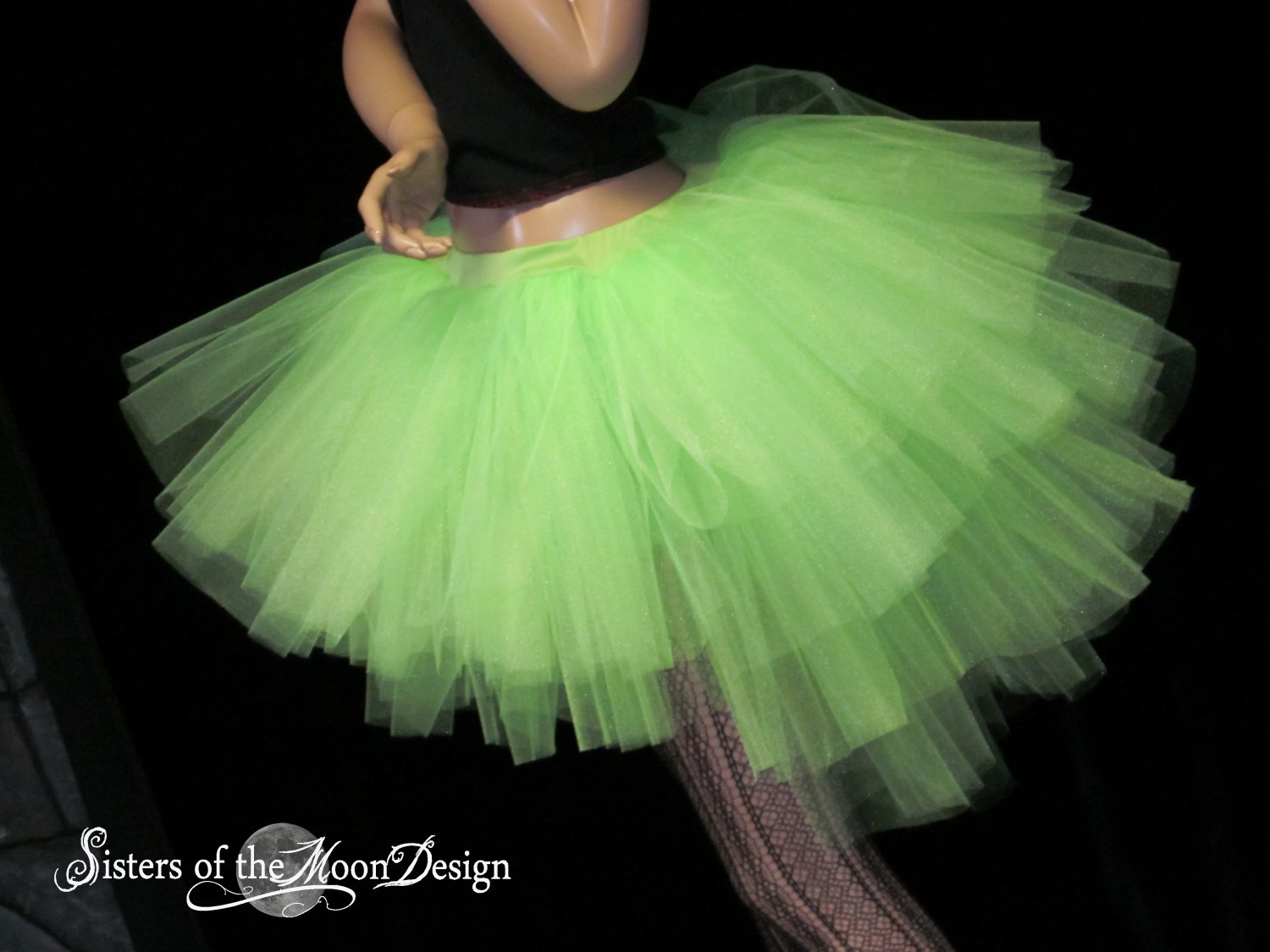 XLarge toxic neon green adult tutu skirt Ultra Ring Master huge poofy