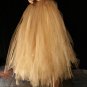 Medium plus golden Streamer floor length tutu skirt formal antique goldadult
