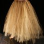 Medium plus golden Streamer floor length tutu skirt formal antique goldadult