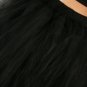 Small Streamer floor length tutu skirt formal black adult bridal wedding prom