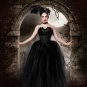Small Streamer floor length tutu skirt formal black adult bridal wedding prom