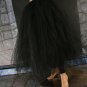 large Streamer floor length tutu skirt formal black adult bridal wedding prom
