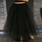 XLarge Streamer floor length tutu skirt formal black adult bridal wedding prom