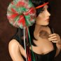 Christmas Pom pom headband tutu tulle hair bow pompom red white green perfect for children adults